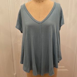 NWT Free People soft aqua t-shirt size M